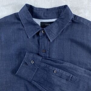 Theory Button Up Shirt Men's Sz S Blue Classic Fit Long Sleeve 100% Cotton